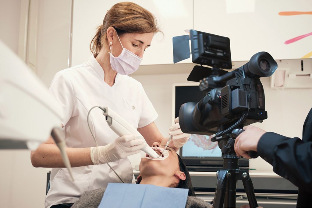 Filming advanced technology for effective Dental Practice Marketing Videos Houston to boost patient trust.