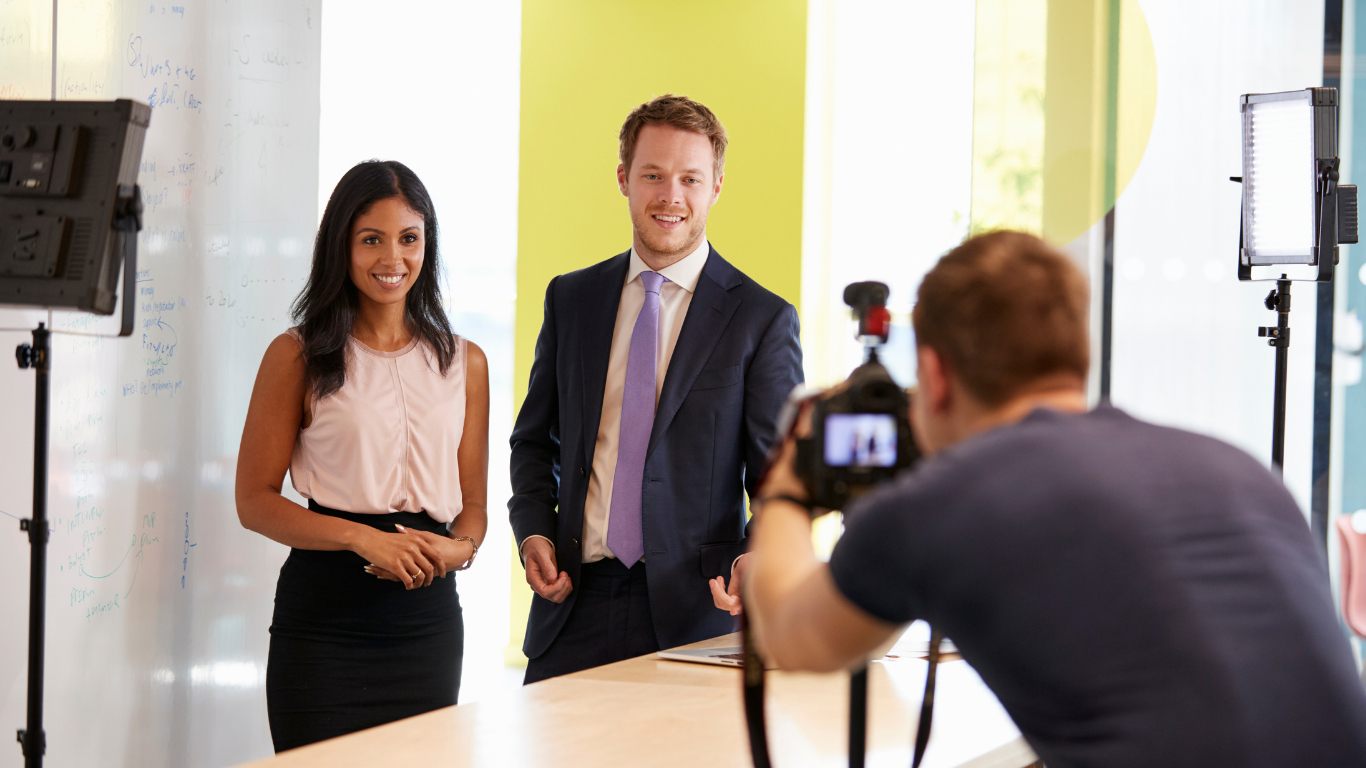 Videographer from Nightwolf safety training video company in Houston filming safety training session