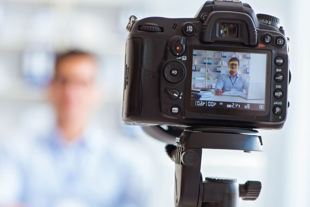 Camera recording a professional dentist for high-quality Dental Practice Marketing Videos Houston online content.